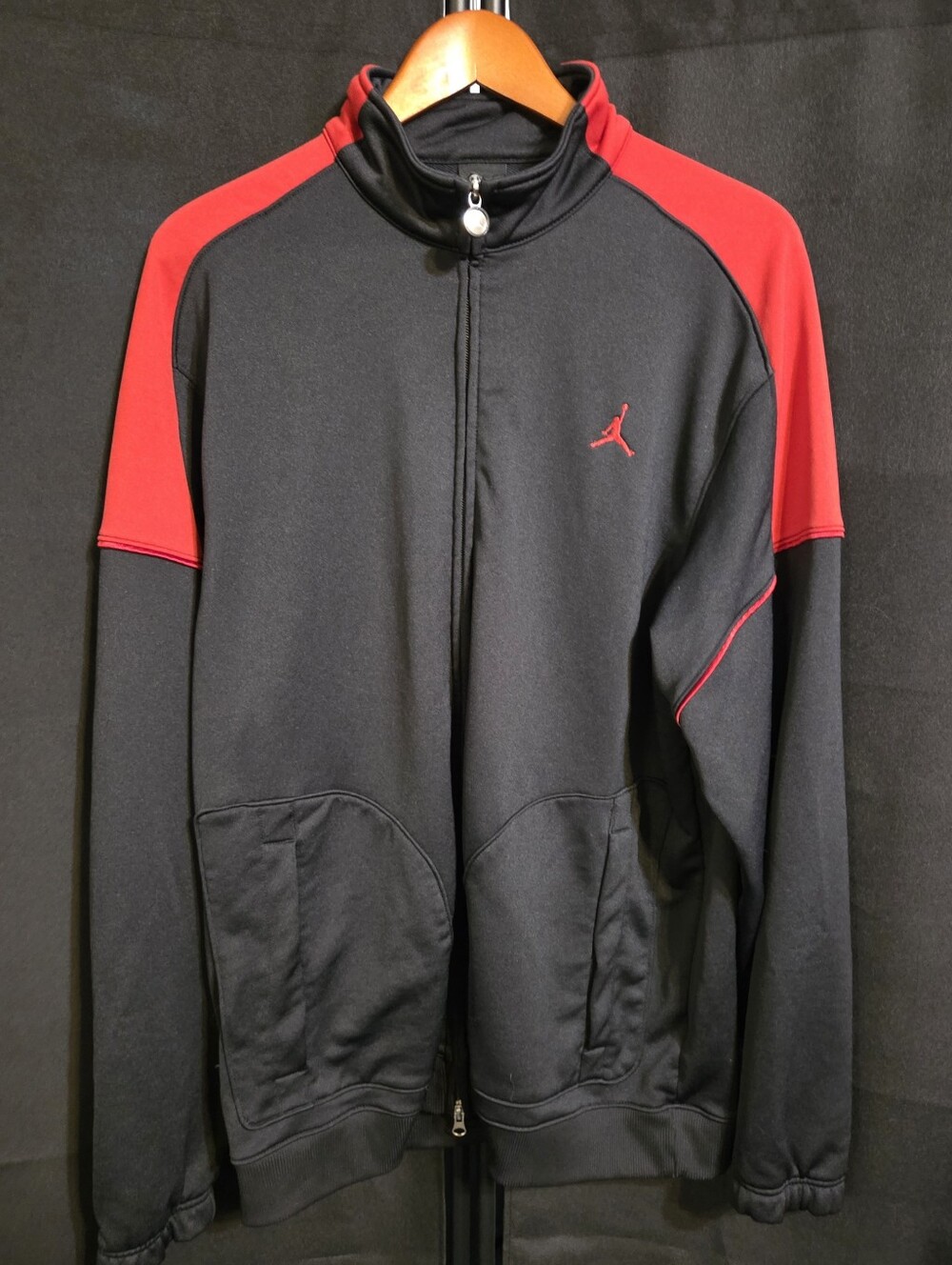 Jordan Black Jacket with Red Shoulder Panels